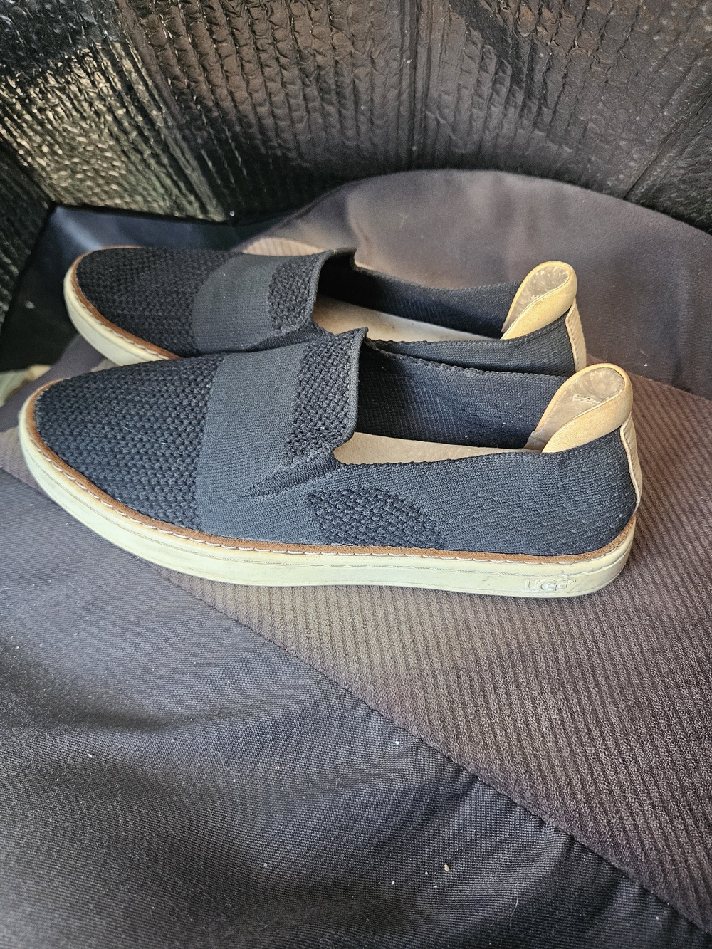 UGG Women's Black Slip-On Loafers